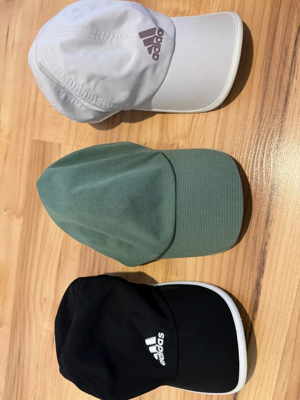 adidas, lululemon 3-Pack Sport Baseball Caps - Black, Green, Whiteboard